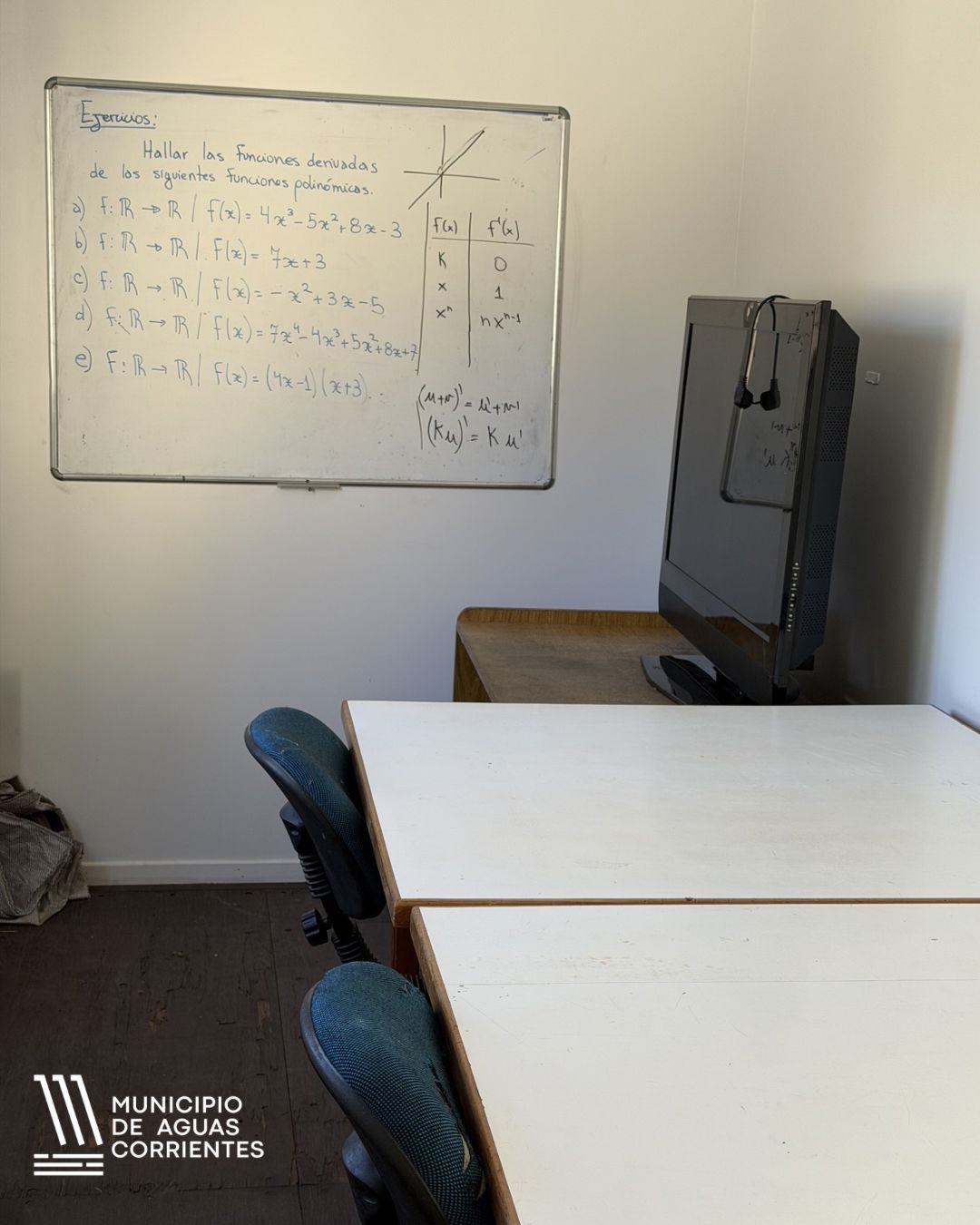 Pizarrón del salón de clases